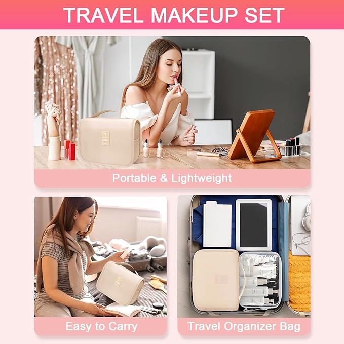 All in One Makeup Kit for Women Full Kit, Professional Travel Makeup Kit for Women & Teens, Foundation Eyeshadow Lipstick Brow Pencil Eyeliner Contour Powder, Complete Make Up Gift Set for Beginners-VivaGrace Women