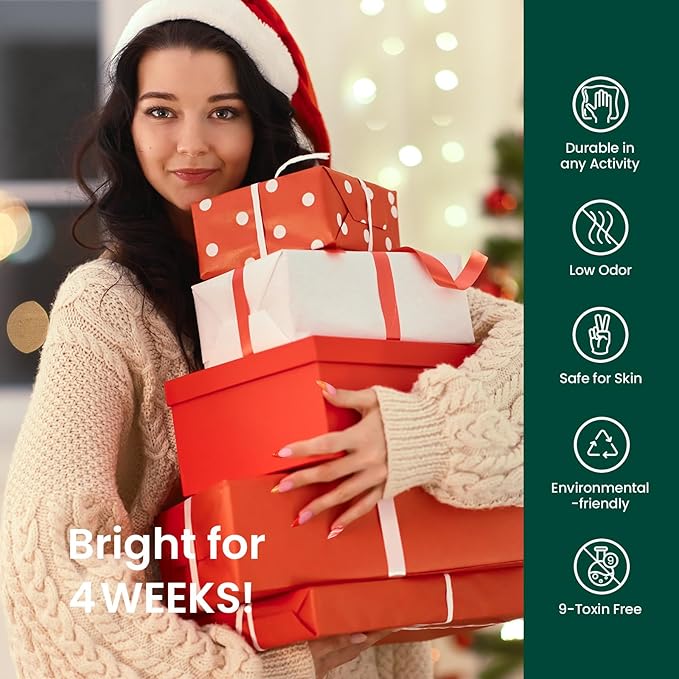 Beetles Glitter Gel Nail Polish, 6 Colors Red Green Gel Nail Polish Set Soak Off Uv LED Nail Lamp Reflective Glitter Nail Art DIY Home Nails Manicure Gifts for Women Her Girls-VivaGrace Women