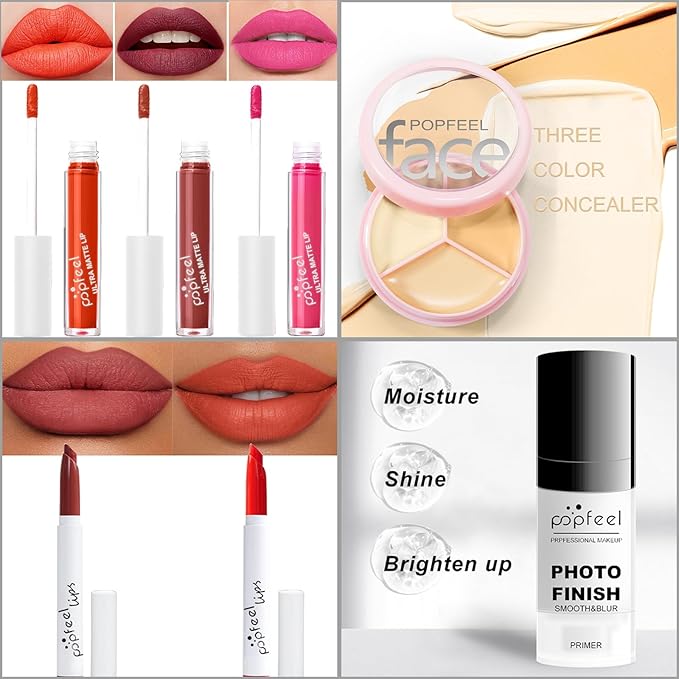 Makeup Kit for Women Full Kit, All-in-one Makeup Gift Set, Include Makeup Brush Set, Eyeshadow Palette, Lip Gloss Set, Lipstick, Foundation, Concealer, Mascara, Eyebrow Pencil-VivaGrace Women
