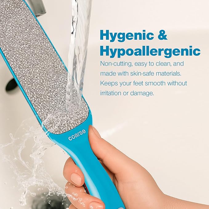 Probelle Double Sided Multidirectional Nickel Foot File Callus Remover - Immediately Reduces calluses and Corns to Powder for Instant Results, Safe Tool (Blue)-VivaGrace Women