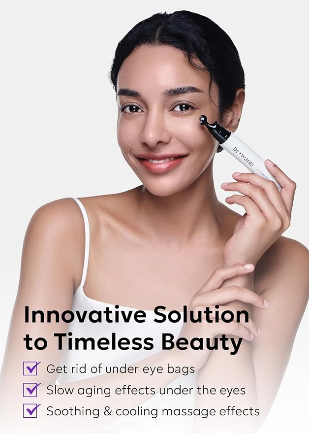 Bewants Eye Roller with Serum Made with Bamboo Water | Eye Serum for Puffiness and Bags Under Eyes | Under eye roller for dark circles | Dark Eyes Circle Treatment | Korean Skincare-VivaGrace Women