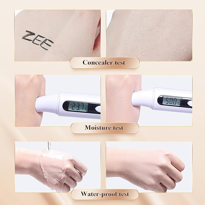 Mushroom Head Air Cushion CC Cream - Oil Control & Moisturizing Concealer Makeup Base, Brighten Long - Lasting Even Color Correcting Concealer Full Coverage for All Skin Types (Natural)-VivaGrace Women