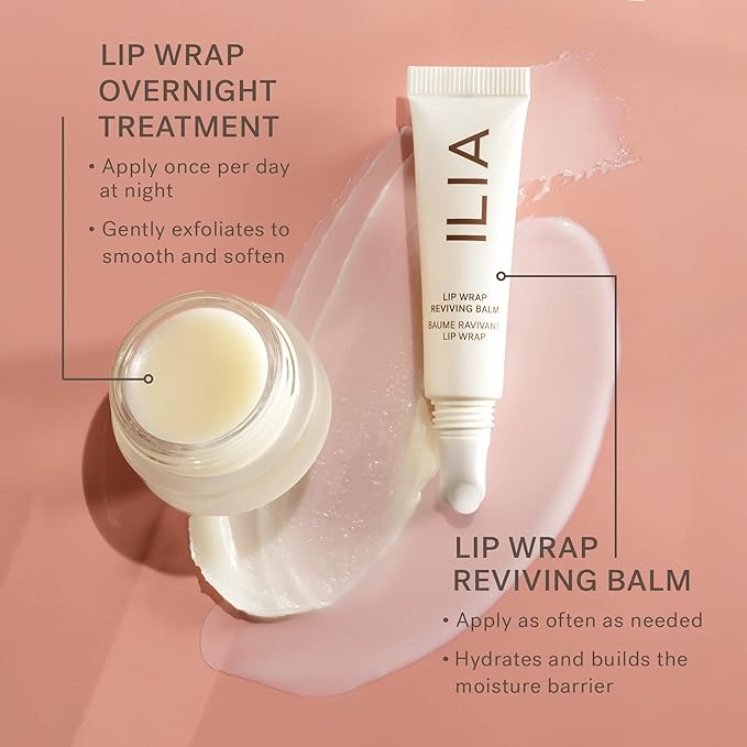 ILIA - Lip Wrap Reviving Balm | Non-Toxic, Vegan, Cruelty-Free, Plumping Moisturizer with Long Lasting Hydration (Lucid, 0.23 fl oz | 7 ml)-VivaGrace Women