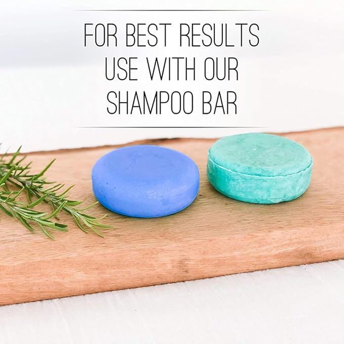 Peppermint & Rosemary Natural Hair Conditioner Bar, Organic, Vegan, Volumizing, Hydrating Argan Oil Conditioner for Curly or Straight Hair, Paraben & Sulfate Free, Made in USA - 2.3 oz.-VivaGrace Women
