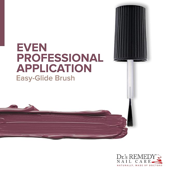Dr’s Remedy Enriched Nail Polish: Non Toxic, All Natural, and Organic - Doctor Formulated: Strengthens, Restores, Heals, and Protects '24-Free' - MINDFUL Mulberry
