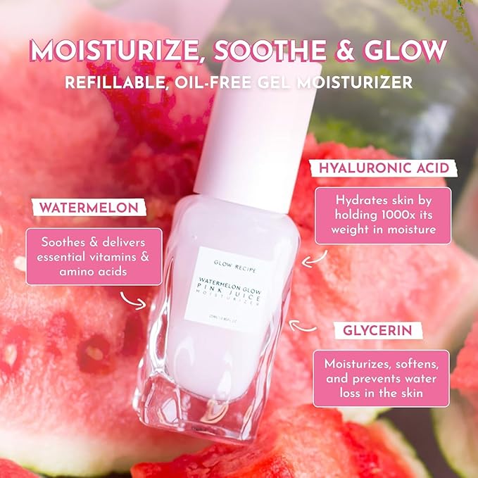 Glow Recipe Glass Skin Hydration Travel Size Korean Skincare Set - Includes Mini Cloudberry Facial Toner, Strawberry Blur Drops, Blackberry Retinol Serum & Pink Juice Moisturizer (4 Count)-VivaGrace Women