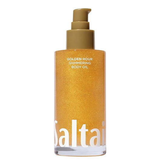 Saltair Shimmering Body Oil - Golden Hour Scented Dry Oil Moisturizer with Light-Reflecting Pearl Pigments. Moisturizing Glow for All Skin Types - 4 Fl Oz-VivaGrace Women