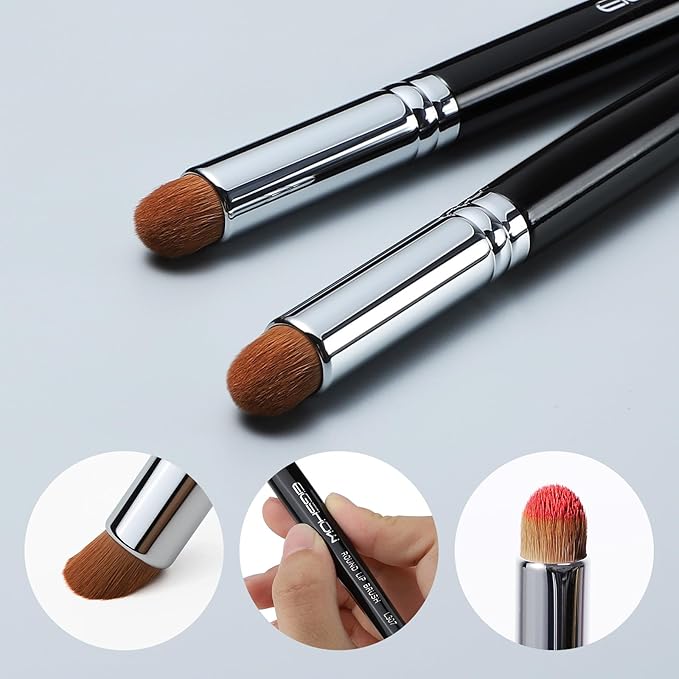 Lip Brush, EIGSHOW Lip Smudge Brush Round head for Gloss Lipstick, Multi-purpose Makeup Blending Applicator, Reusable (L307)-VivaGrace Women