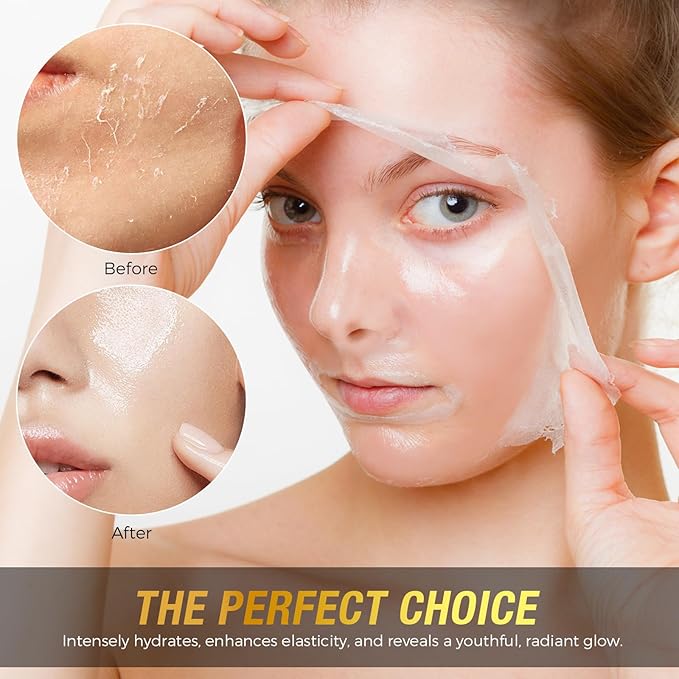 9000PPM Snail Mucin Overnight Wrapping Peel Off Mask for Intensive Hydrating, Skin Barrier Repairing, Reducing Sagging/Wrinkles/Fine Lines, 2.53 Oz/75 ML-VivaGrace Women