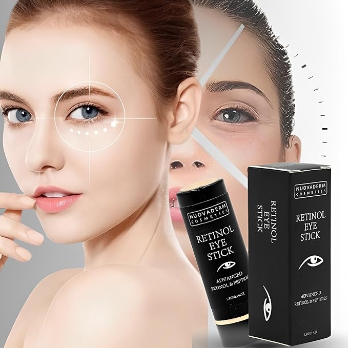 Advanced Retinol Eye Stick Balm - Hydrating Under Eye Stick Brightening Eye Cream with Peptides for Fine Lines, Wrinkles, Dark Circles & Puffiness - Unscented Anti Aging Eye Cream for Women & Men-VivaGrace Women