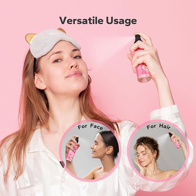 Organic Rose Water Spray (8.45 Fl Oz), Rosewater Spray for Face & Hair, Rose Water for Skin Care-VivaGrace Women