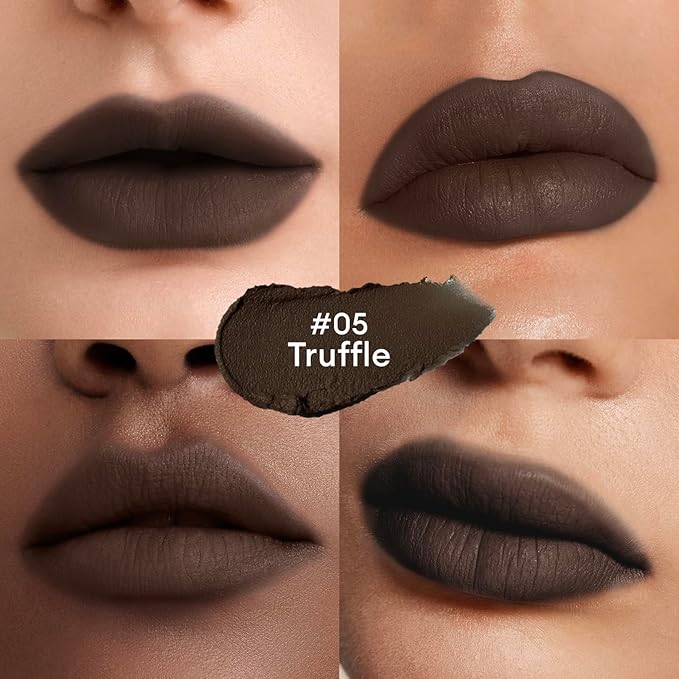 ITY Velvet Matte Finish Lip Stain-Mousse Textured Lip Clay, Red Shade, Conceals Lip Lines, Rich Pigment Lip Tint Lipsticks,0.14 oz (4g) in Truffle, Ginger.-VivaGrace Women