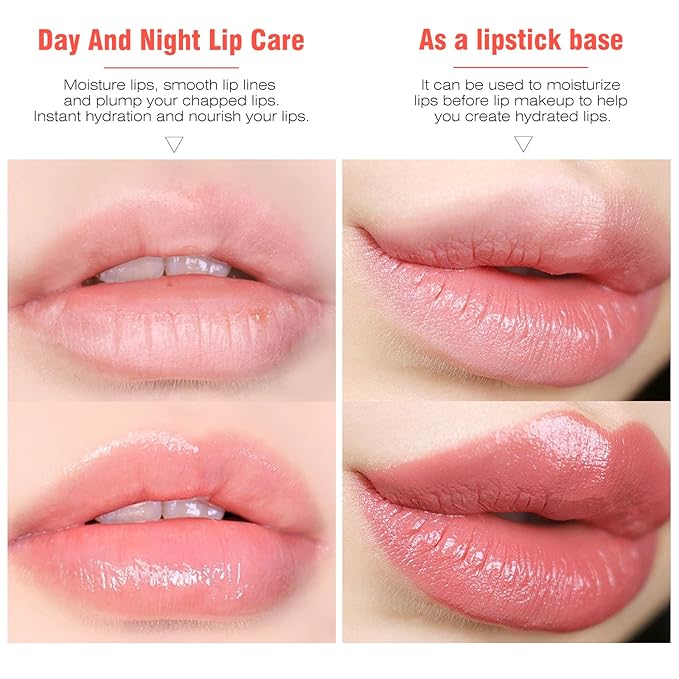 Flavored Lip Balm Set, 4 Scents- Pineapple Green Apple Purple Grapes Lip Balm and Pop Flavor Lip Balm Moisturizer,Transparent Hydrate Multi Flavor Chapstick Balm Bulk,Smooth Lip Lines Lip Care-VivaGrace Women