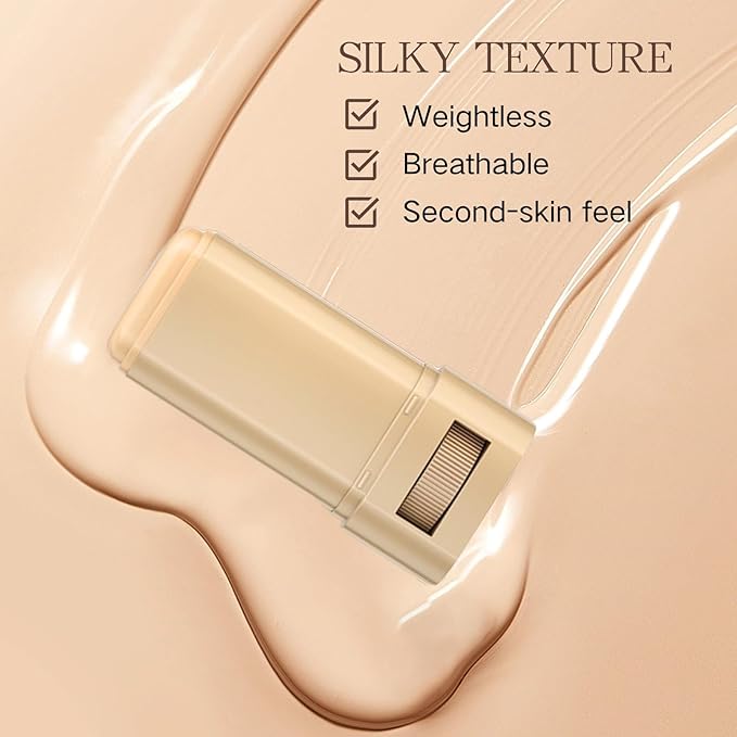 Be auty Balm Skin Tint Stick - Tinted Moisturizer for Face - Multi-Use Foundation Stick Full Coverage - Tinted Solid Serum Foundation Balm for Contour Concealer, Natural Finish-VivaGrace Women