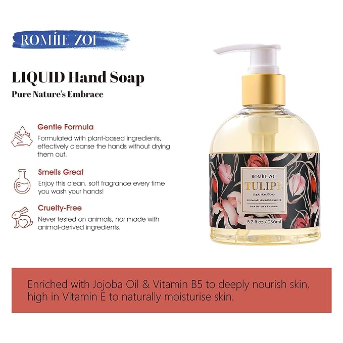 Liquid Hand Soap with Gift Box - Pure Nature's Embrace - Tulipure - 260ml/ 8.7 fl.oz