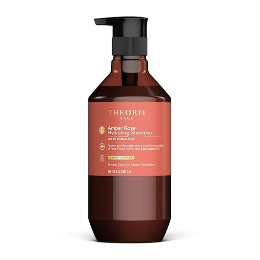 Theorie Amber Rose Hydrating Shampoo- Refresh & Hydrate, Irresistible Scent of Rose, Jasmine & Amber, Suited for All Hair Types-Color & Keratin Treated Hair, 400ML-VivaGrace Women