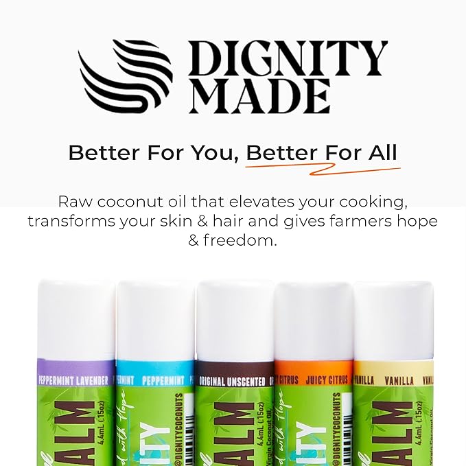 Moisturizing Lip Balm – Soothing & Fragrance-Free, Pack of 5 - Vegan w/Nourishing Coconut Oil, Cocoa Butter & Essential Oils – 4.4ml (0.15oz) Each – Lip Care Set-VivaGrace Women