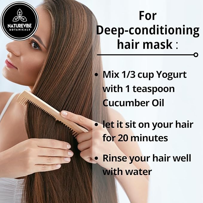 Naturevibe Botanicals Cucumber Oil 32 Ounces | 100% Pure and Natural | Great for Skin Care and Hair Care-VivaGrace Women