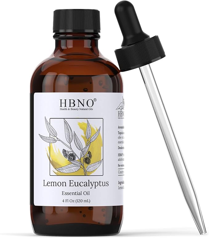 HBNO Lemon Eucalyptus Essential Oil - 4 oz (120ml) - Natural - Perfect for Cleaning, Aromatherapy, DIY, Soap & Diffuser-VivaGrace Women