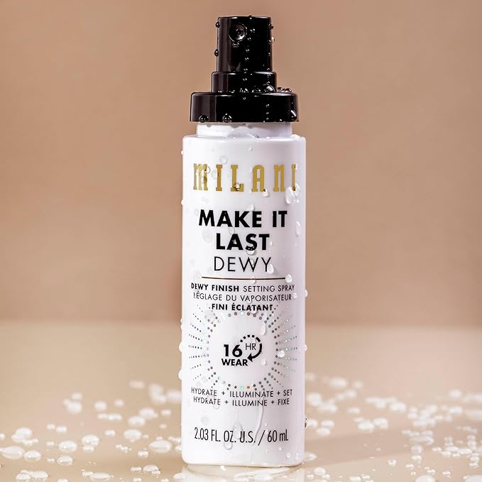 Milani Make It Last Dewy - Dewy Finish Setting Spray - 3 in 1- Hydrate + Illuminate + Set, Makeup Finishing Spray - Makeup Primer & Hydrating Setting Spray - 2 Pack-VivaGrace Women