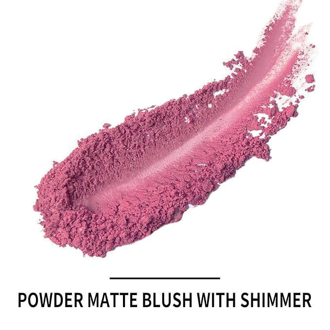 Boobeen Powder Blush Matte Blush, Highly Pigmented Beauty Cream Blush Palette for Create A Natural Cheek Flushed Look, Rich Colors-VivaGrace Women