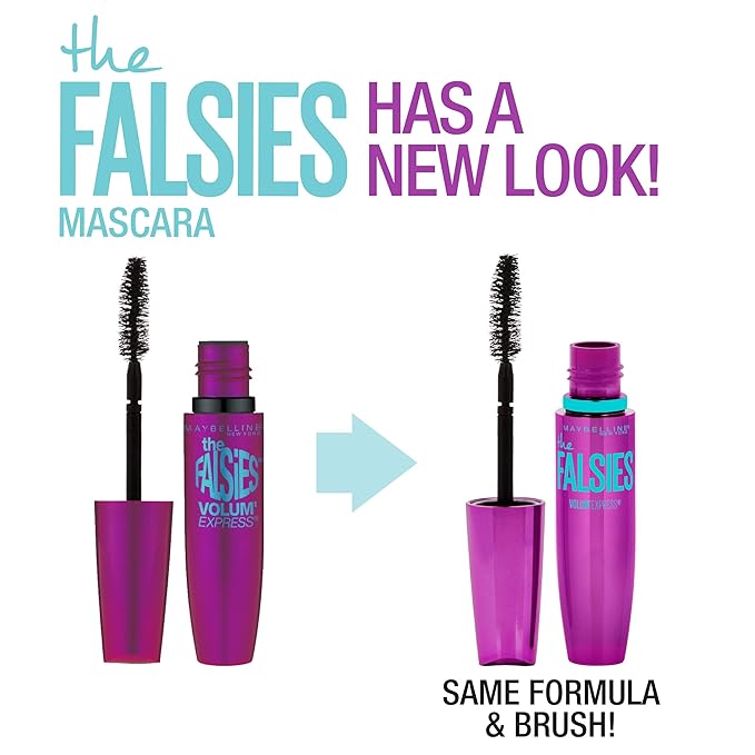 Maybelline Volum' Express Falsies Volumizing, Washable Mascara, Blackest Black, 1 Count