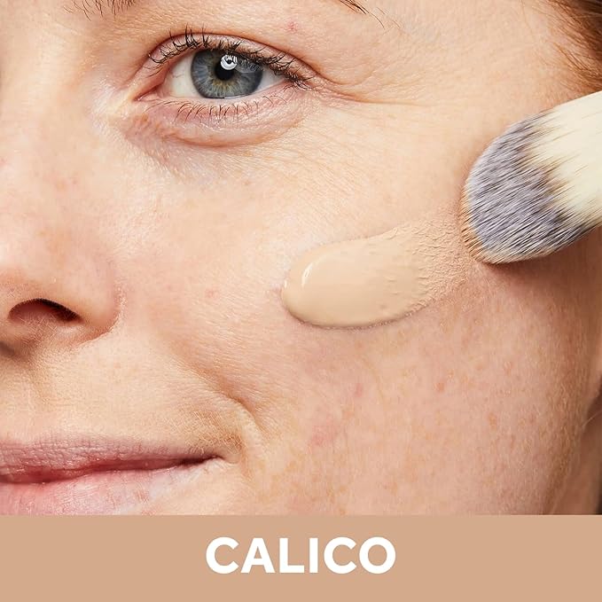 No7 Lift & Luminate Triple Action Serum Foundation - Calico - Liquid Foundation Makeup with SPF 15 for Dewy, Glowy Base - Radiant Serum Foundation for Mature Skin (30ml)-VivaGrace Women