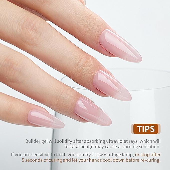 JODSONE Clear Builder Gel for Nails 10ml, Nail Strengthener Gel for Nail Apex, Extensions, Repairing, Thickening, Hard Gel Polish Needs Nail Lamp Curing, DIY Salon Nail Art-VivaGrace Women