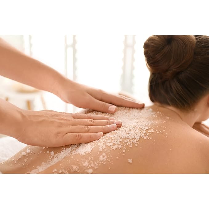 OPO Dead Sea Salt Scrub 12 oz Unscented Pure Natural with Light Unscented Vitamin E Jojoba Exfoliating Face Body Soft Smooth Fresh Skin Hydrating Moisturizing Revitalizing-VivaGrace Women