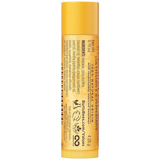 Burt's Bees Lip Balm - Original Beeswax 12 Count Pack in Bulk, Lip Moisturizer With Responsibly Sourced Beeswax, Tint-Free, Natural Origin Conditioning Lip Treatment, 12 Tubes, 0.15 oz-VivaGrace Women