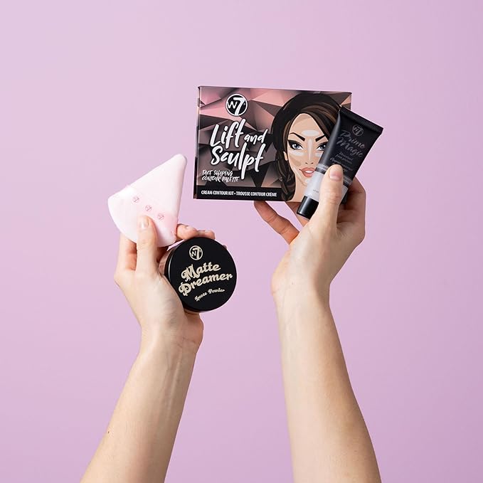 W7 Prime Magic Set - 4 Piece Set - Prime, Contour & Face Powder Makeup Bundle-VivaGrace Women