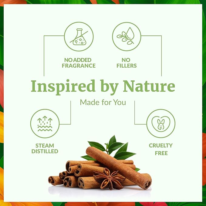 SVA Cinnamon Leaf Essential Oil – 4 Fl Oz – 100% Natural Cinnamon Oil - for Diffuser, Hair Care, Face, Skin Care, Aromatherapy, Scalp and Body Massage, Soap and Candle Making – with Dropper-VivaGrace Women