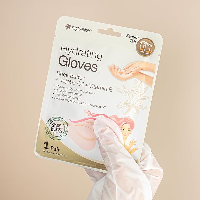 Epielle Hydrating Hand Masks 6 Pairs, Deep Moisturizing Gloves for Dry, Cracked Hands, Relieve and Soften with Shea Butter & Jojoba Oil, Korean Skin Care, Spa Set, Self Care Gifts for Women-VivaGrace Women