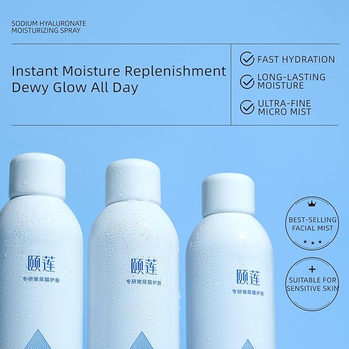 YILIAN Face Mist Natural Facial Spray with HA, Soothing and Calming Sensitive Skin, 10.14 fl. oz. 2 Packs-VivaGrace Women