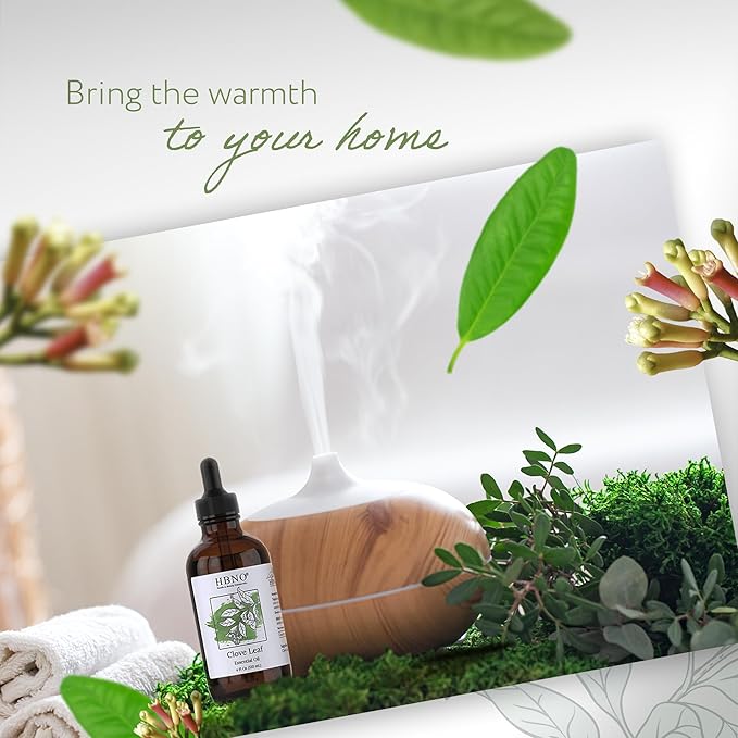 HBNO California Bottled Clove Leaf Essential Oil 4 fl oz (120ml) Value Size - Natural Clove Leaf Oil - Perfect for Cleaning, Aromatherapy, DIY, Soap & Diffuser-VivaGrace Women