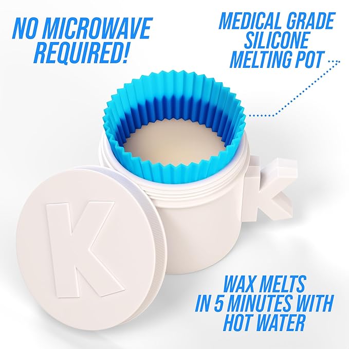 Kenashii Super Nose Waxing Kit | 100g Wax, 24 Applicators | No Microwave Required | Ear Hair Removal | For Men and Women | 12 Balm Wipes, Mustache Guards, Storage Bag-VivaGrace Women