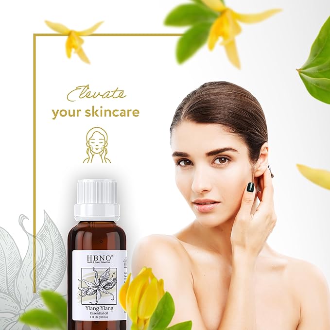 HBNO Ylang Ylang Essential Oil - 1 OZ (30 ml) Travel Size - Perfect for Aromatherapy, DIY, Candle Making, Soap Making, Diffusers-VivaGrace Women