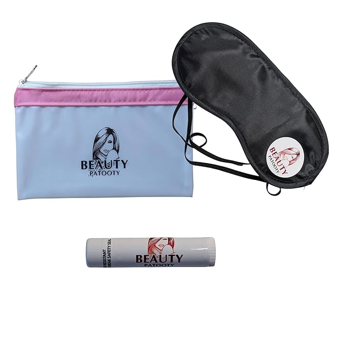 Ocean Glow Shea Sugar Scrub And Whipped Shea Body Butter Bundled With Beauty Patooty Self-Care Kit - Makeup Bag, Lip Balm, And Sleep Mask-VivaGrace Women