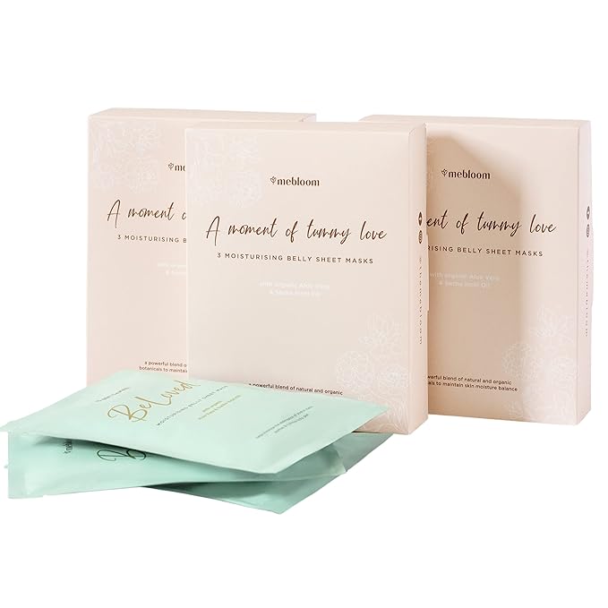 3 x Feuchtigkeitsspendende Bauchtuchmaske - hilft gegen Dehnungsstreifen - wirkungsvolle Mischung aus natürlichen und biologischen Pflanzenstoffen-VivaGrace Women