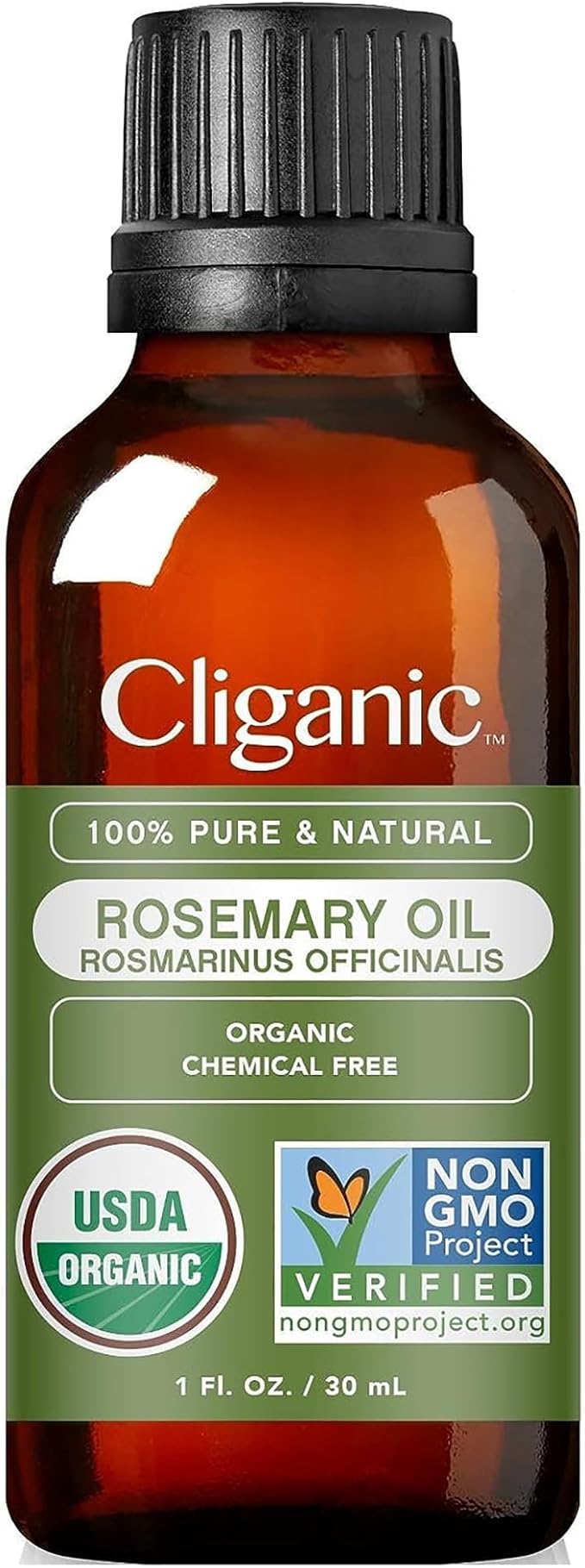 Cliganic Organic Rosemary Essential Oil, 1oz - 100% Pure Natural Undiluted, for Aromatherapy | Non-GMO Verified (Packaging May Vary)-VivaGrace Women
