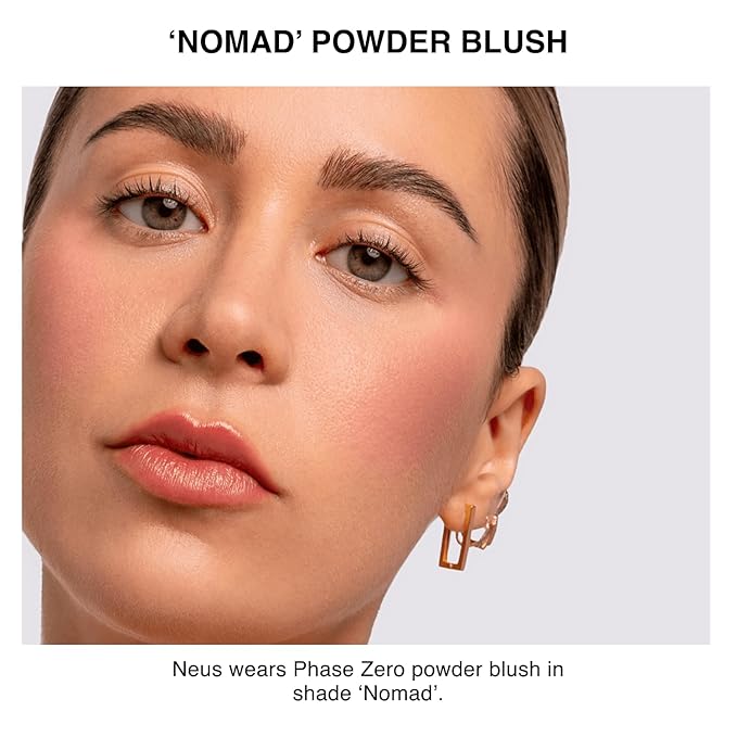 Makeup Powder Blusher - "Nomad" - 4g / 0.141 oz - Full Coverage, Natural Blush - Soft, Buildable Pink, Coral, Peach & Golden Hues - Matte & Shimmering Shades Gives Cheeks a Radiant Glow-VivaGrace Women