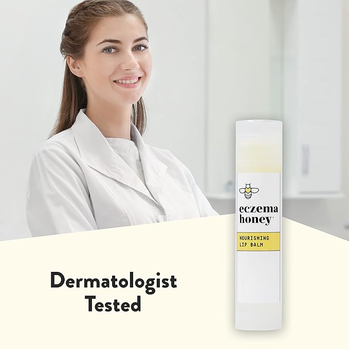 ECZEMA HONEY Nourishing Lip Balm - Organic Chapstick for Sensitive Skin - Daily Lip Moisturizer for Very Dry Lips - Mango Butter & Honey Lip Balm - Natural Lip Care Products (1 Ct)-VivaGrace Women