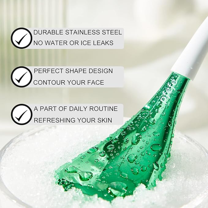 Cryo Sticks for Face, Ice Globes Cryo Globes for Facials, Esthetician Supplies Gifts, Unbreakable Stainless Steel Ice Roller Cooling Spa Balls with Storage Case-VivaGrace Women