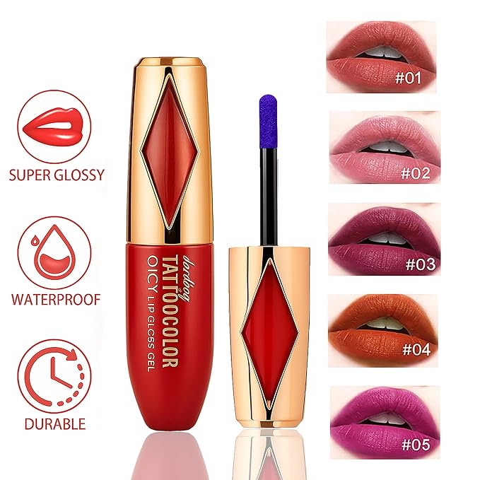 Peel Off Lip Stain -Lip Stain Peel Off Masque - Long Lasting, Waterproof and Transfer Proof Nude Lip Tint, Matte Finish Peel Off Makeup (04 First Kiss Stain)-VivaGrace Women