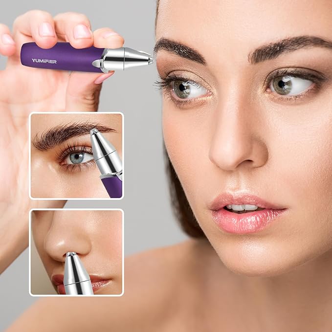 Eyebrow Facial Trimmer, Facial Hair Removal for Women, Smooth & Painless Face Razors Eyebrow Shaver for Women - 2 in 1 Facial Hair Remover & Eyebrow Trimmer with Built-in Battery for Face, Lip, Chin-VivaGrace Women