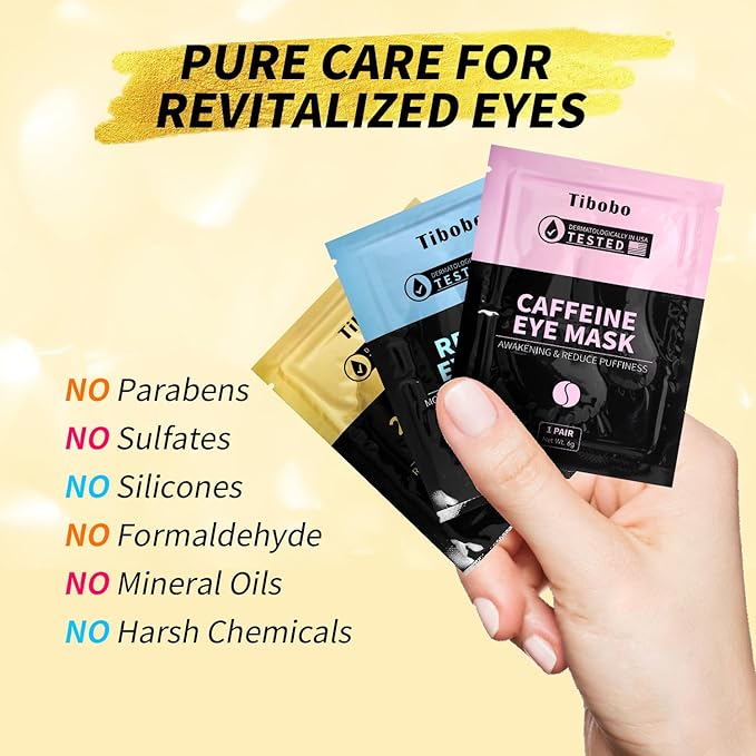 Under Eye Patches(24 Pairs), 24K Gold, Caffeine, Retinol Eye Masks for Puffy Eyes, Wrinkles, Dark Circles, Undereye Bags Treatment - Restoring & Awakening & Moisturizer Skin care Gift for Women-VivaGrace Women
