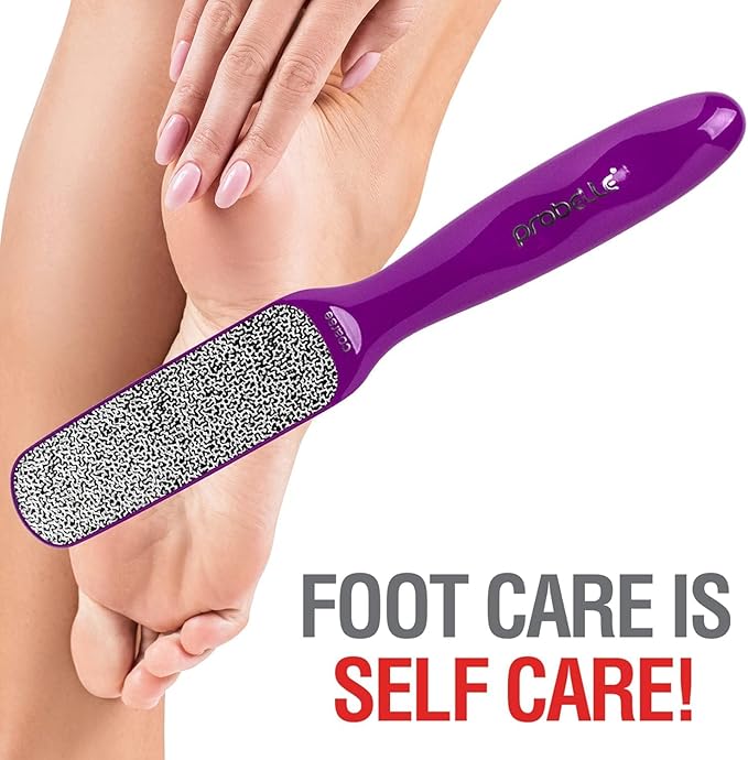 Probelle Double Sided Multidirectional Nickel Foot File Callus Remover - Immediately Reduces calluses and Corns to Powder for Instant Results, Safe Tool (Purple)-VivaGrace Women