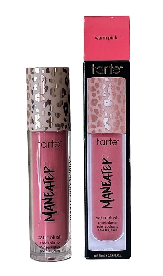 Tarte Maneater Satin Blush Cheek Plump Full Size (Warm Pink, 27OZ)-VivaGrace Women