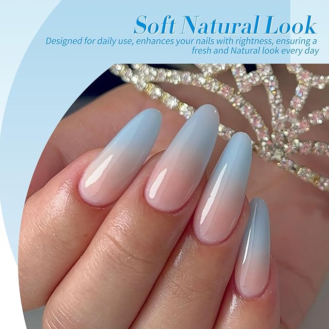 Born Pretty Gel Nail Polish Blue Series,Jelly Transparent,Cat Magnetic Eye,Shimmer Glitter Holographic Blue Gel Polish Kit for Salon Manicure and Nail Art DIY at Home 6Colors-VivaGrace Women