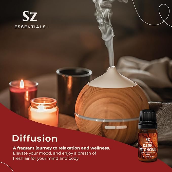 – 5-Year Aged Dark-Patchouli – Premium Essential Oil – Deep, Earthy Aroma | 100% Pure for Aromatherapy, Wellness & Natural Perfumery – DIY | Therapeutic Grade & Vegan – 0.17 fl oz.-VivaGrace Women